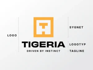 Logo, logotyp, sygnet, tagline informacyjna grafika